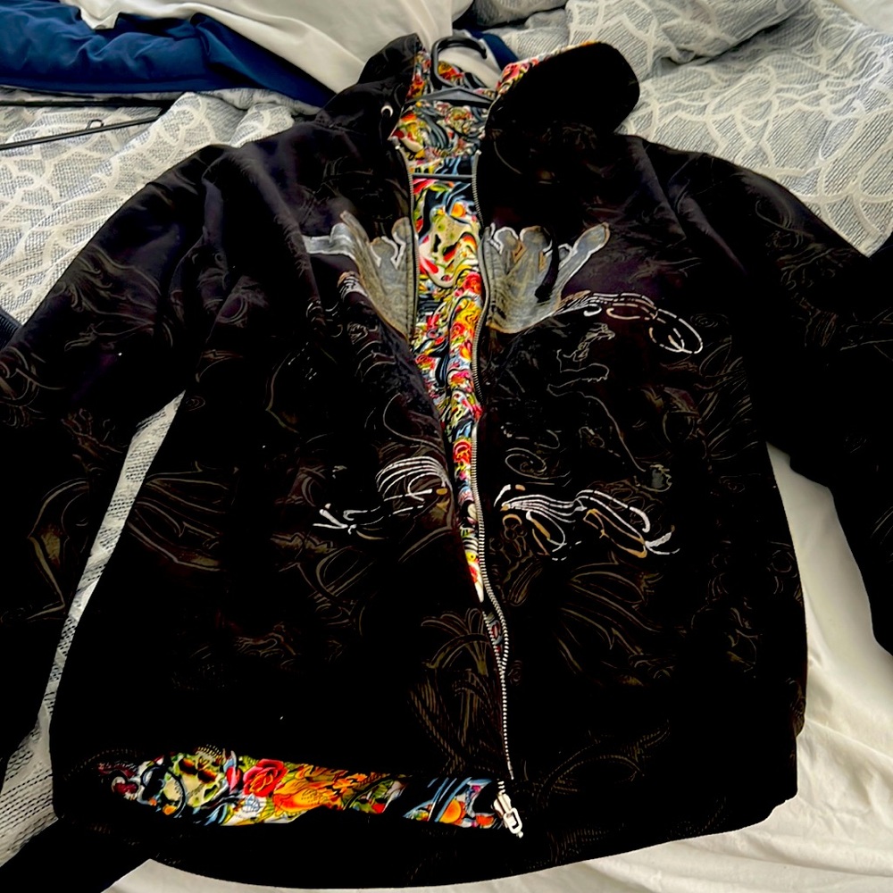 Reversible Christian Audiger zip up hoodie jacket